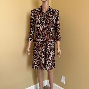 INC Leopard Print Shirtdress